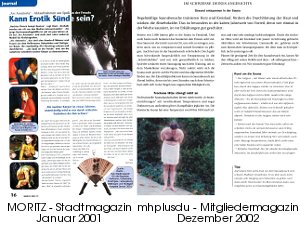 Kann Erotik Sünde sein? - MORITZ Das Stadtmagazin - Januar 2001 - Im Schweiße Deines Angesichts - Gesund entspannen in der Sauna - mhplusdu - Dezember 2002