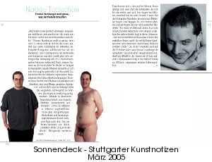Nackte Tatsachen - Sonnendeck Stuttgarter Kunstnotizen - März 2005