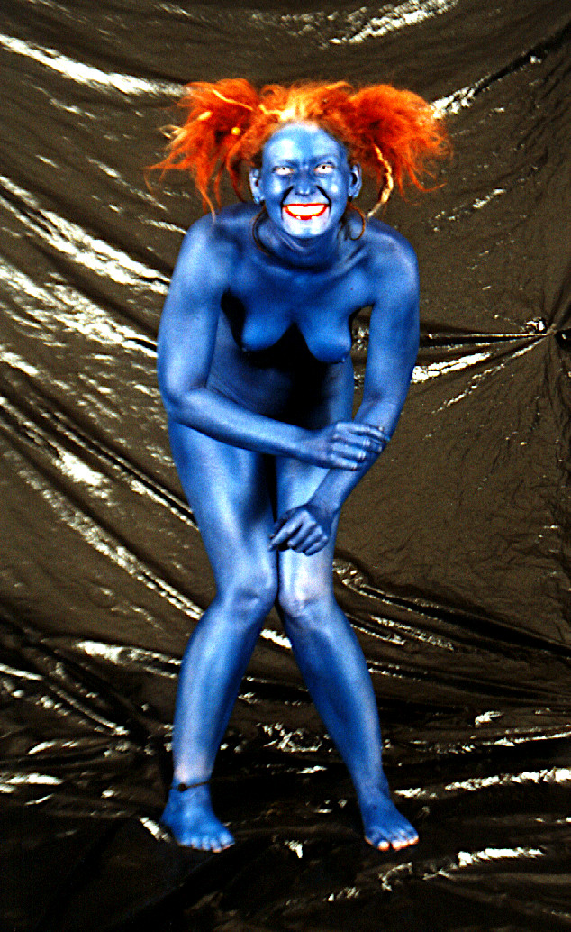 Marion mal wieder blau (Foto)