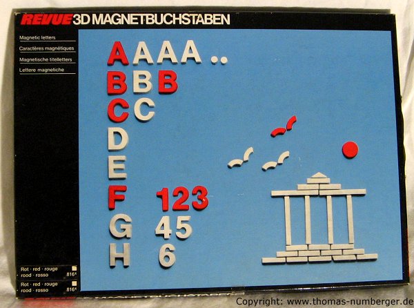 Super8 3D-Magnetbuchstaben weiß von REVUE