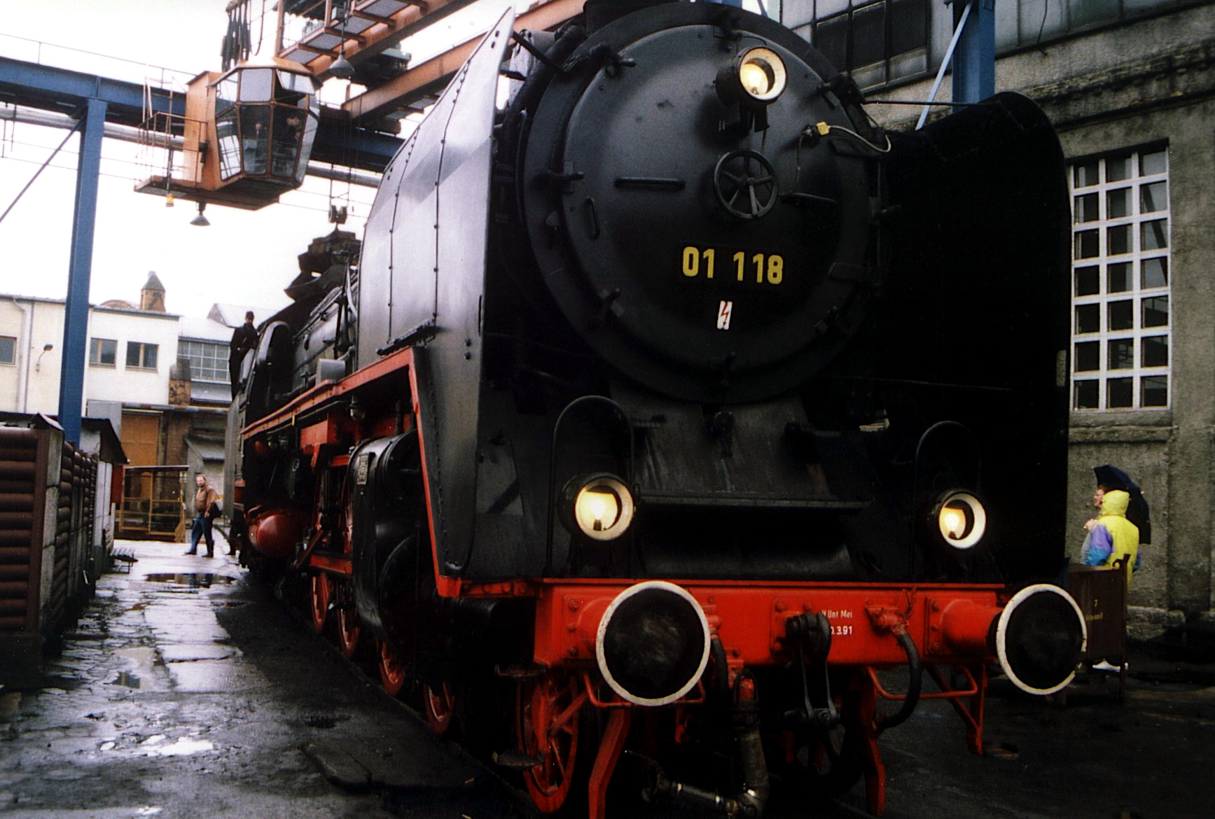 Dampflokomotive 01 118 im RAW-Meiningen (Foto)