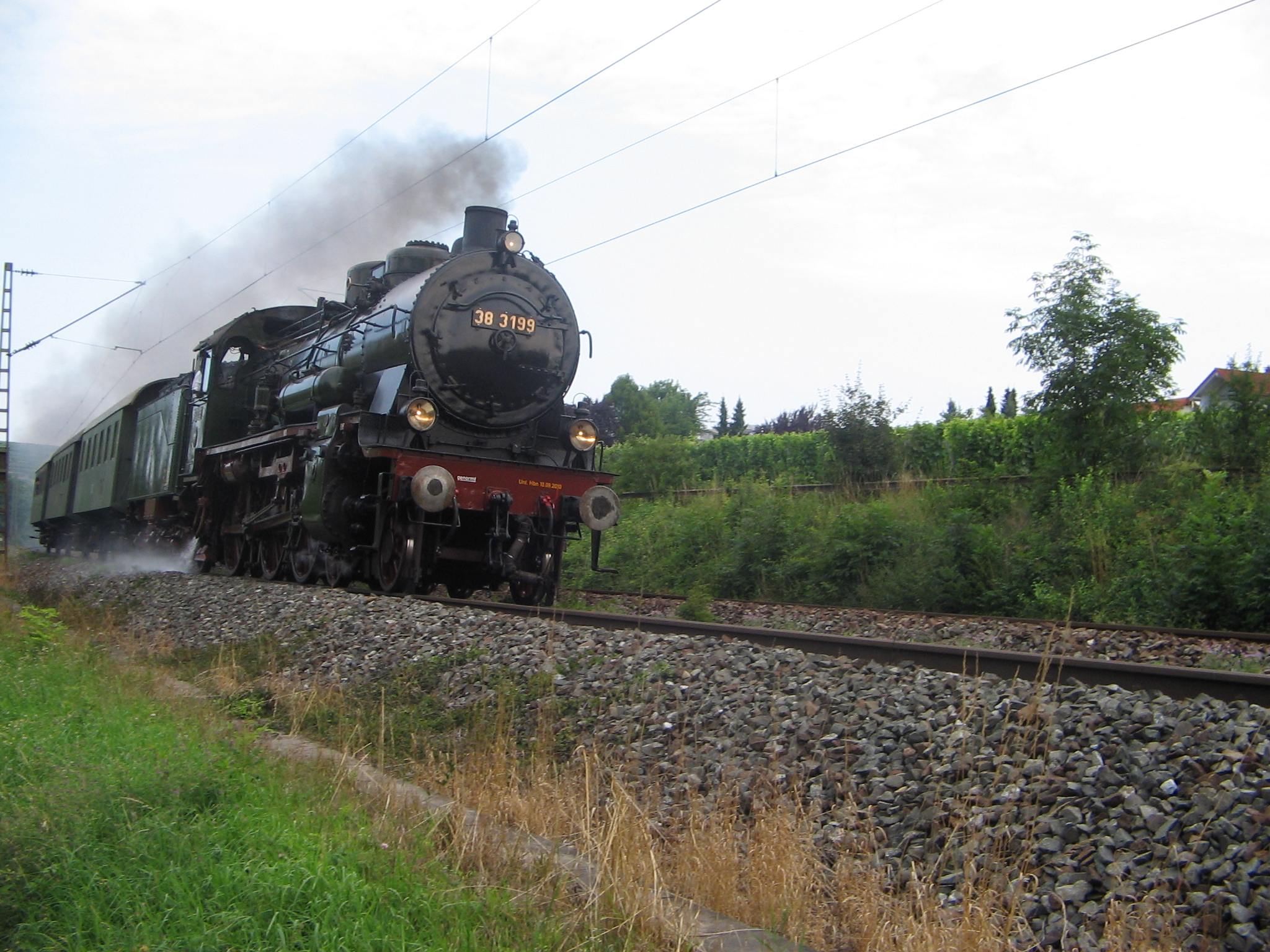 27.07.2014 - Dampflokomotive 38-3199 SEH bei Lauffen am Neckar