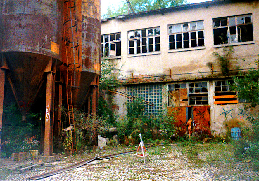 Daniela nackt in einer alten Fabrik (Foto)
