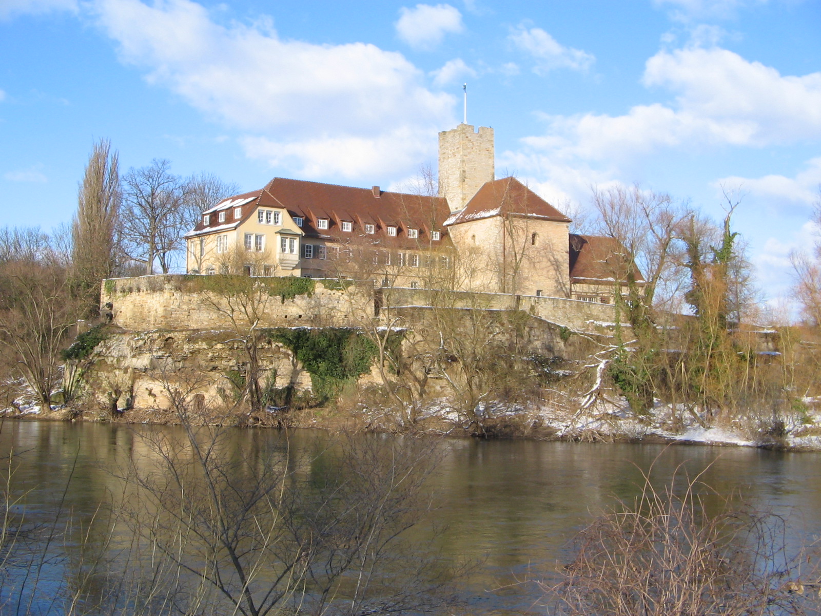Grafenburg und Rathaus Lauffen am Neckar (Foto)