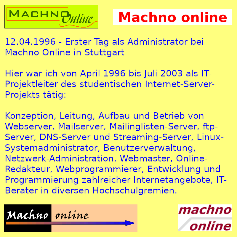 Meine Stellenbeschreibung bei Machno Online (Foto)
