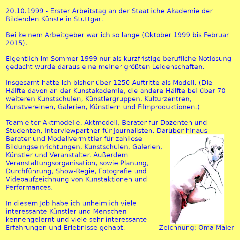 Meine Stellenbeschreibung bei der Staatlichen Kunstakademie in Stuttgart (Foto)